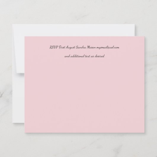 Grüne Rosa Moderne Hochzeit (Rückseite)