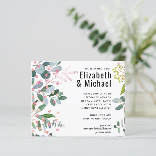 Grüne Rosa Moderne Hochzeit (Stehend Vorderseite)