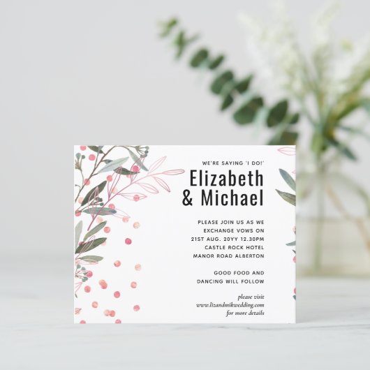 Grüne Rosa Moderne Hochzeit (Stehend Vorderseite)