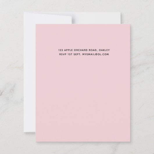 Grüne Rosa Moderne Hochzeit (Rückseite)