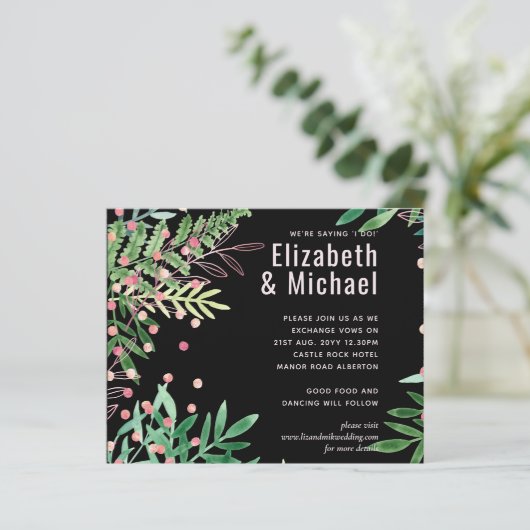 Grüne Rosa Moderne Hochzeit (Stehend Vorderseite)