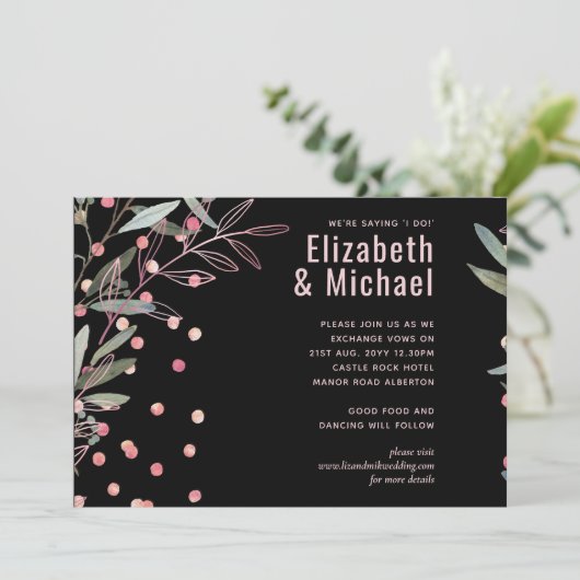 Grüne Rosa Moderne Hochzeit (Stehend Vorderseite)