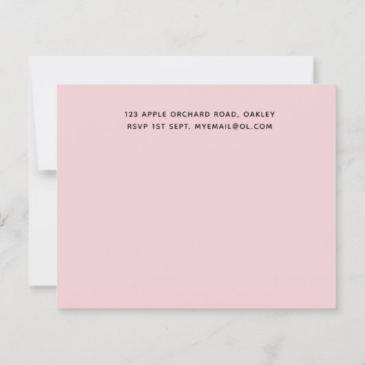 Grüne Rosa Moderne Hochzeit (Rückseite)