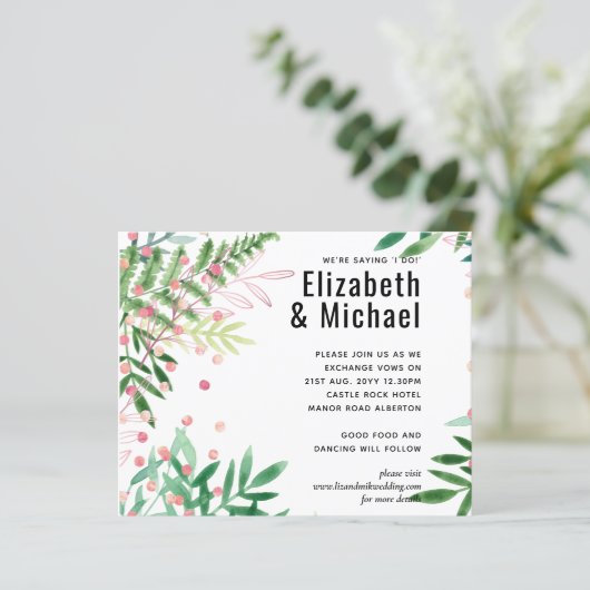 Grüne Rosa Moderne Hochzeit (Stehend Vorderseite)