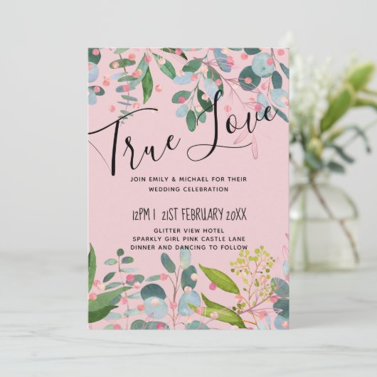 Grüne Rosa Moderne Hochzeit (Stehend Vorderseite)