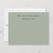 Grüne Rosa Moderne Hochzeit (Rückseite)