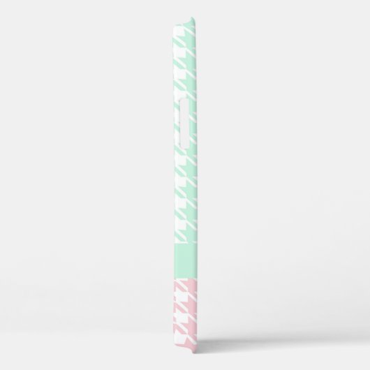 Grüne rosa Pastellnadel Hahnentrittmuster Muster M Case-Mate iPhone Hülle (Rückseite / Rechts)