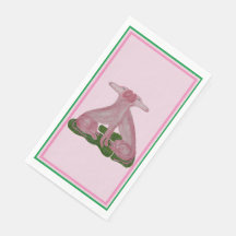 Grüne rosa Staffordshire Hunde Papier Handtücher