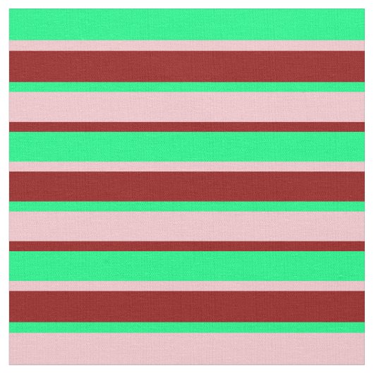 Grüne, rosa und dunkelrote Linien Stoff (Nahaufnahme)