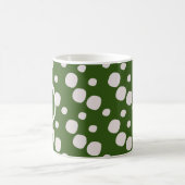 Grüne rosafarbene Punkte Kaffeetasse (Mittel)