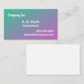 Grüne rosafarbene Visitenkarten Visitenkarte (Vorne/Hinten)