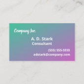 Grüne rosafarbene Visitenkarten Visitenkarte (Vorderseite)