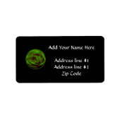 Grüne Rose Adressaufkleber (Vorne)