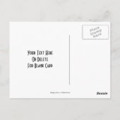 Grüne Rose Blumenmuster individuell anpassbare Pos Postkarte (Rückseite)