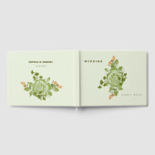 Grüne Rose Blumenzettel Gästebuch (Voll)