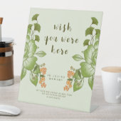 Grüne Rose Blumenzettel Sockelschild (In Situ)