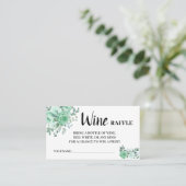 Grüne Rose Brautparty-Karte für Weinverkostung Platzkarte (Stehend Vorderseite)