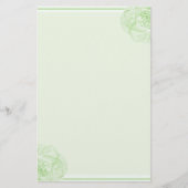 Grüne Rose Briefpapier (Vorderseite)