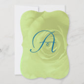 Grüne Rose Einladung zum Hochzeitsfeiern oder Farb (Vorderseite)