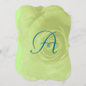 Grüne Rose Einladung zum Hochzeitsfeiern oder Farb (Vorne/Hinten)