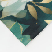 Grüne Rose Fleecedecke (Ecke)