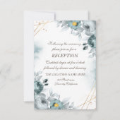 Grüne Rose für Wasserfarben Einladung (Vorderseite)