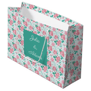 Grüne Rose Geschenktasche Große Geschenktüte