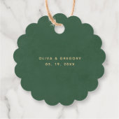 Grüne Rose Hochzeit Geschenkanhänger (Rückseite)