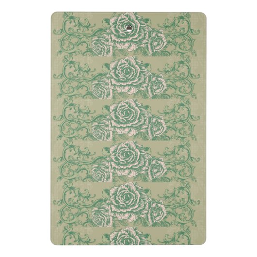 Grüne Rose Mini-Zwischenablage Mini Klemmbrett (Rückseite)