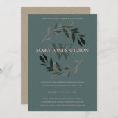 GRÜNE ROSE PINK FOLIAGE WREATH SHOWH BY MAIL CARD DANKESKARTE (Vorne/Hinten)