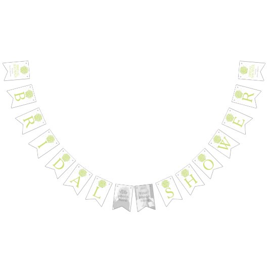 Grüne Rose posy Brautparty Foto Wimpelkette (Alle)