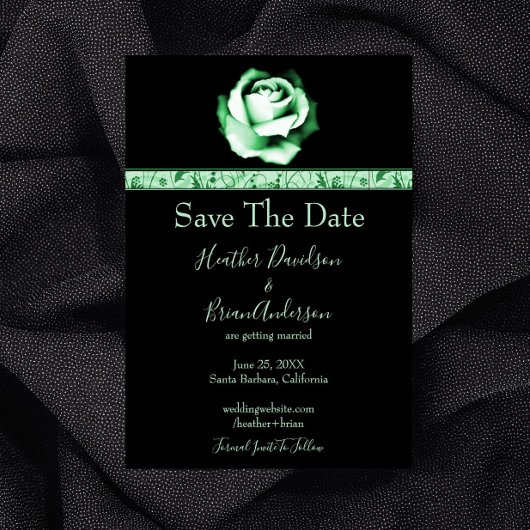 Grüne Rose Save the Date