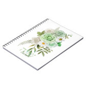 Grüne Rose und White Daisies Journal Notizblock (Linke Seite)