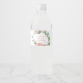 Grüne Rose Wasser Flasche Wasserflaschenetikett (Vorderseite)