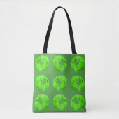 Grüne Rosenblüte – Florales 3D-Design -  Tasche (Vorderseite)