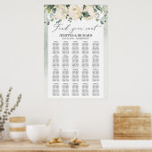 Grüne Rosenblütenkarte Poster (Küche)