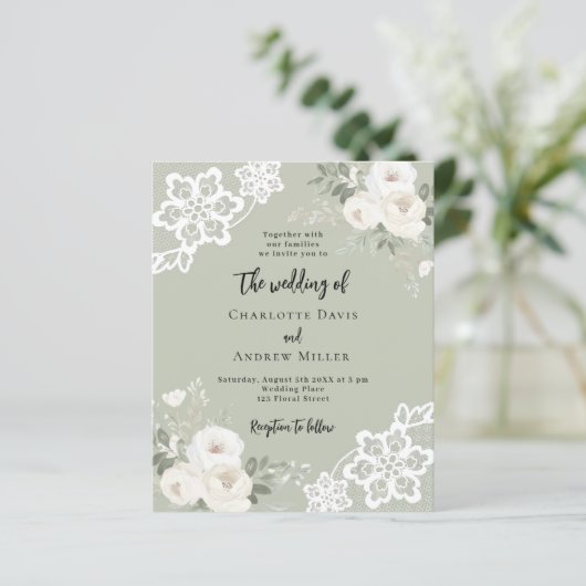 Grüne Rosenlandschaft Hochzeitsfeier (Stehend Vorderseite)