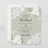 Grüne Rosenlandschaft Hochzeitsfeier (Vorderseite)