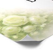 Grüne Rosenschamrosen-Hochzeits-Willkommensschild Poster (Ecke)