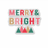 Grüne rot und braun muffe Typografie Aufkleber (Vorderseite)