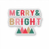 Grüne rot und braun muffe Typografie Aufkleber (Vorderseite)