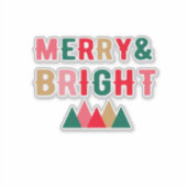 Grüne rot und braun muffe Typografie Aufkleber (Vorderseite)