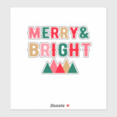 Grüne rot und braun muffe Typografie Aufkleber (Blatt)