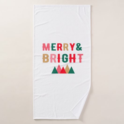 Grüne rot und braun muffe Typografie Badehandtuch (Badehandtuch)