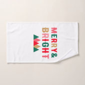 Grüne rot und braun muffe Typografie Badhandtuch Set (Handtuch)