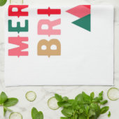 Grüne rot und braun muffe Typografie Geschirrtuch (Gefaltet)