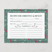 Grüne rote Beeren Saisonkarte Begleitkarte (Vorderseite)