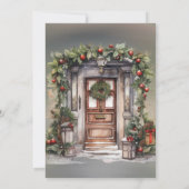 Grüne rote Berry Decke Door Light Couples Dusche Einladung (Rückseite)