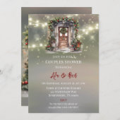 Grüne rote Berry Decke Door Light Couples Dusche Einladung (Vorne/Hinten)