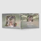 Grüne rote Berry dekorierte Türheizung Gästebuch (Voll)